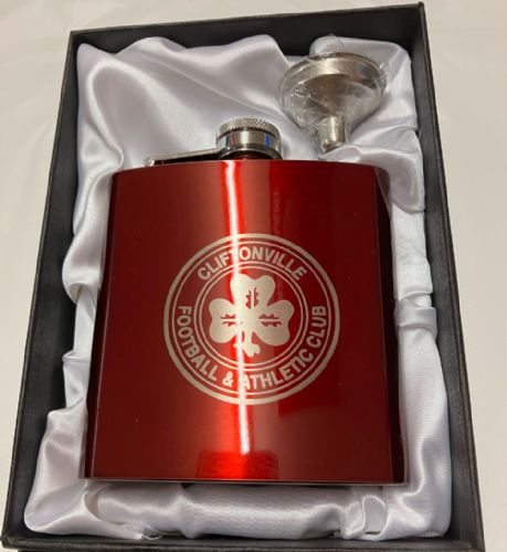 Red Hip Flask